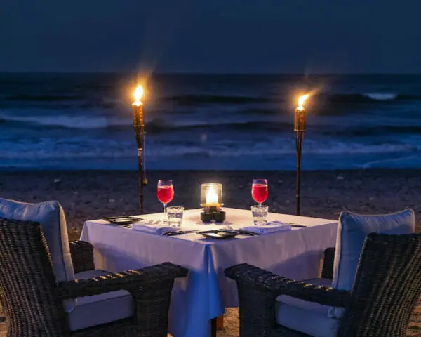 Beachfront Dining Overlooking The Gulf Of Oman