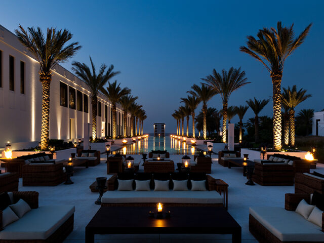 CMU Dining The Long Pool Cabanas By Night