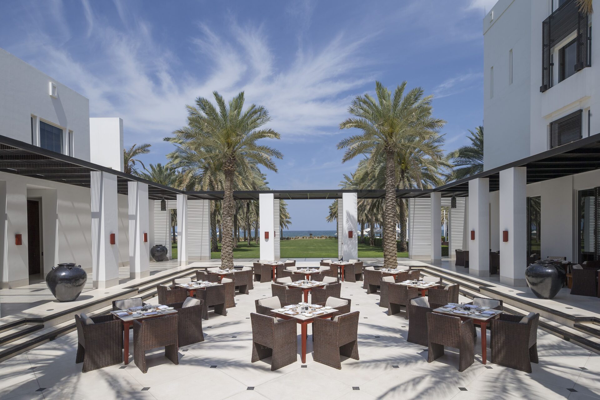 The Chedi Muscat The Restaurant Courtyard